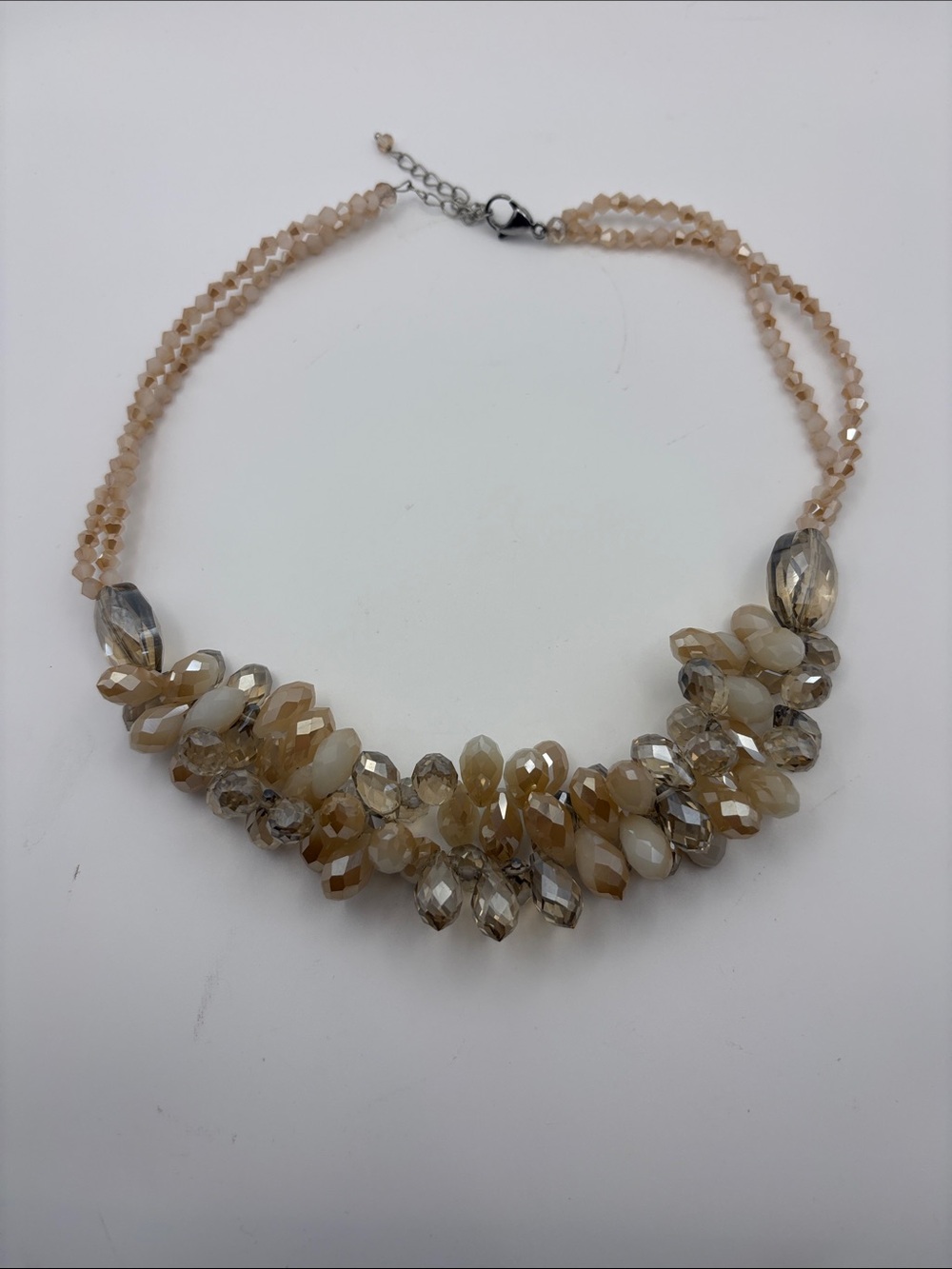 Champagne Cluster Beaded Necklace - Women Jewelry